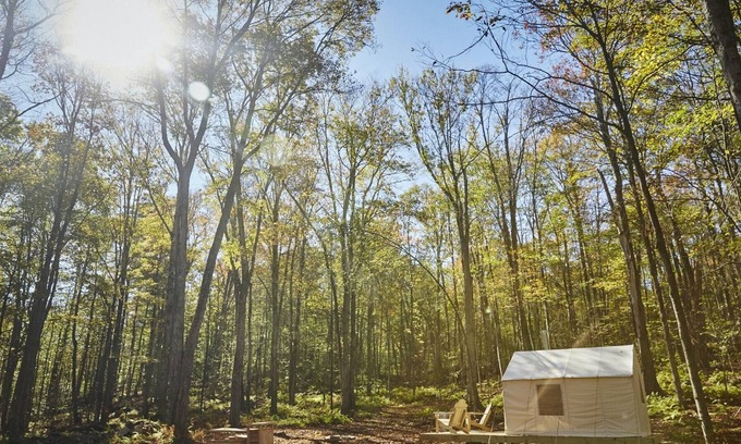 Mongaup Valley RV Rental | Tentrr Signature Site - Swinging Bridge Sanctuary
