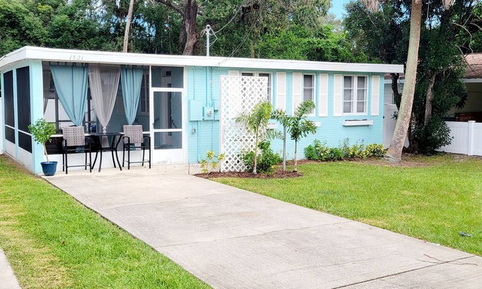 Elizabeth Mcbrides Raulersons House | The Adorable Blue Bungalow- Pet Friendly with a fully fenced in back yard.