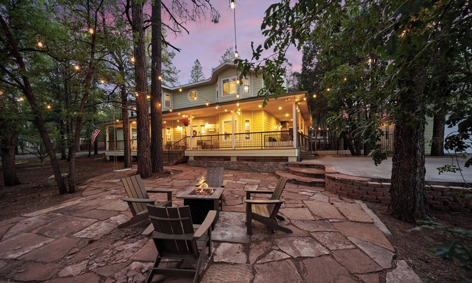 Pinetop House | The AZ Notebook - Sleeps 20, huge game room, and in the heart of Pinetop.
