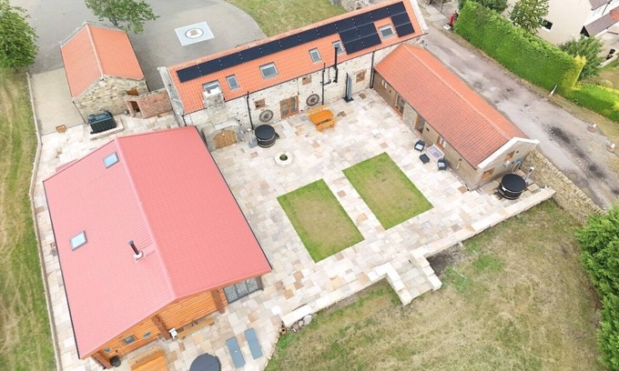 Crook House | The Barn & The Log Cabin, Sleeps 12, 2 Hot Tubs
