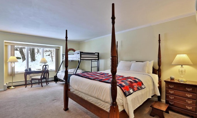 Killington Cabin | The Birch Ridge- Family Room #11 - Queen Bunkbed Suite in Killington, Vermont home
