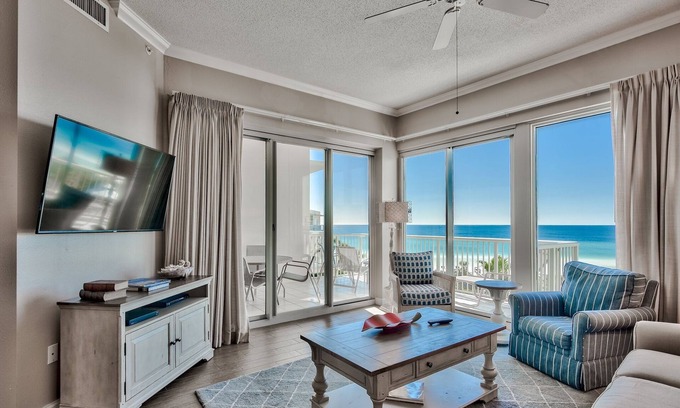 Miramar Beach Condo | The Crescent 411 Gulf Front 3BR w/Sweeping Views & Free Beach Service