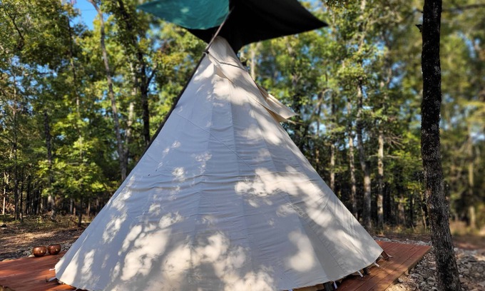 Cedarcreek RV Rental | The Crow Tipi at Cedar Ridge Ranch & Trails