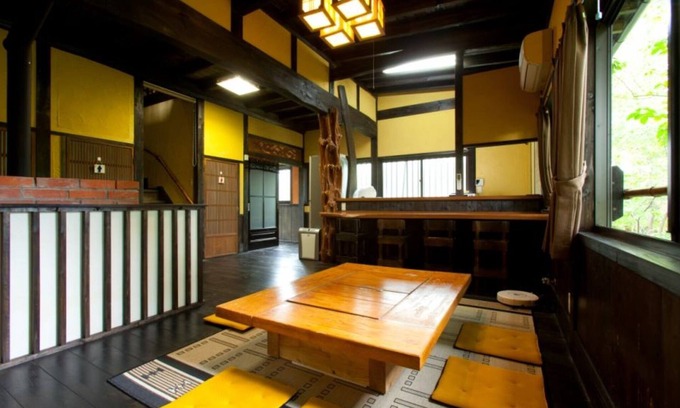 Kurokawa Onsen Cottage | The openair bath includes Goemon bath indoor ba/Aso-gun Kumamoto