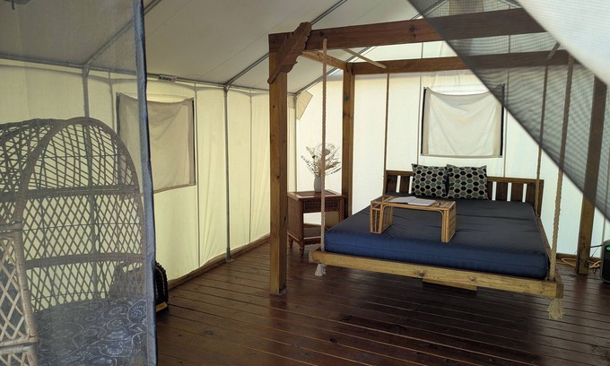 Supply RV Rental | The Polynesian Glamper is a cozy retreat Just 2 Miles from Scenic Holden Beach