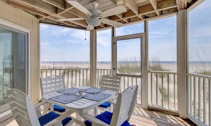 Isle of Palms Condo | The Sandcastle|104 F Port O Call | Walk Off Porch onto the Beach|All New|Oceanfront|Renovated|Per.