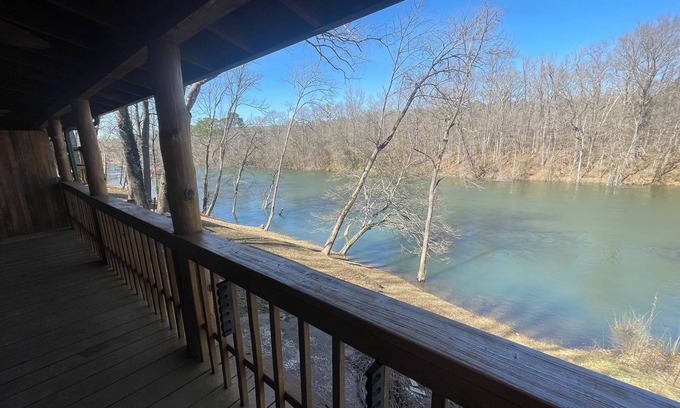 Heber Springs Cabin | The View is Great at Lobo #8! Log Cabin on Little Red River in Heber Springs
