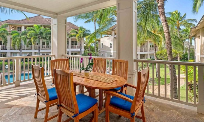 Poipu Condo | The Villas at Poipu Kai #E210 By Parrish Kauai- Premier Villa with AC