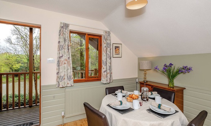 Westleigh Ski Chalet | Timber lodge set by the lake with one double and one twin.