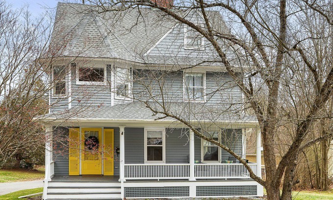 Great Barrington House | Timeless Great Barrington haven set on a large corner lot, deep front...