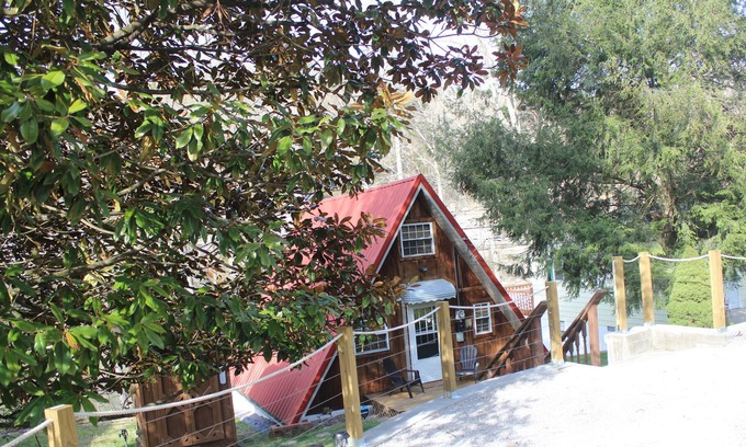Sloans Valley Cabin | Tiny Tim,Camp Living, Lake View, Rustic Path To Private Dock