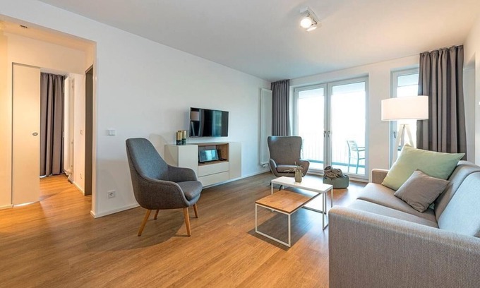 Langeoog Apartment | Top Apartment in Strandnähe mit Loggia, Strandkorb, Zwei Bädern & Sauna im Haus!