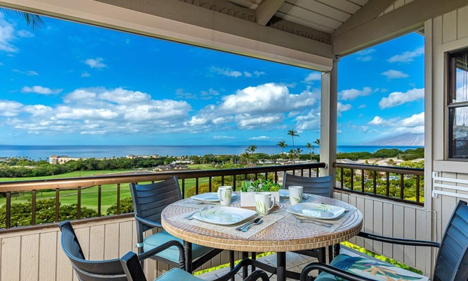 Wailea Condo | Top Floor Remodel! Ocean and Fairway Views Ekolu 908