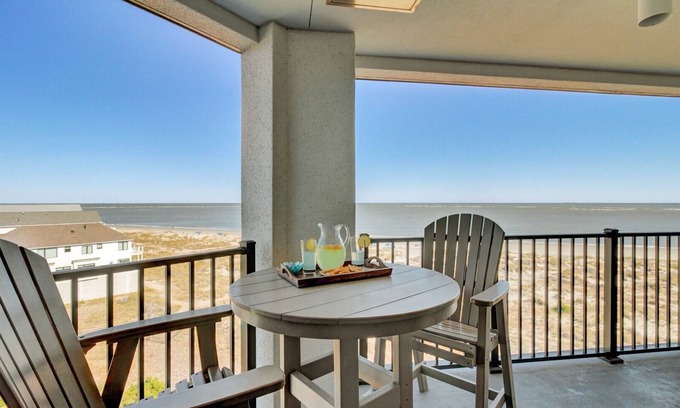 Isle of Palms Condo | “Top of Summer House” at 502 Summer House|Penthouse Oceanfront Views|Rare Four Bedroom Condo|Chef.