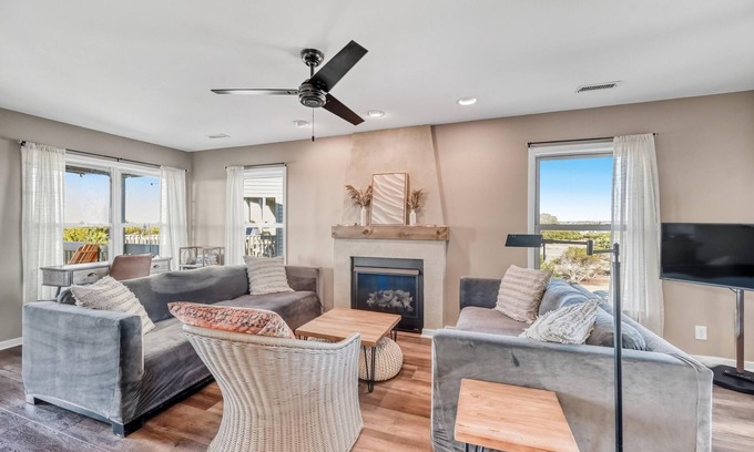 Topsail Beach House | Topsail Beach paradise at Serenity Point - steps from ocean, pool and sound