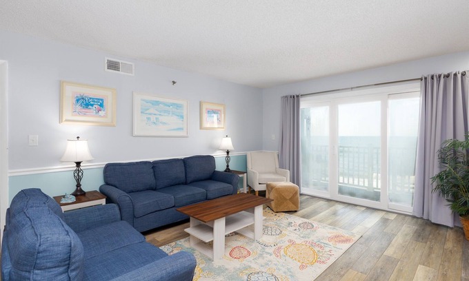 Sneads Ferry Condo | Topsail Tranquility – Oceanfront Comfort | Balcony Views
