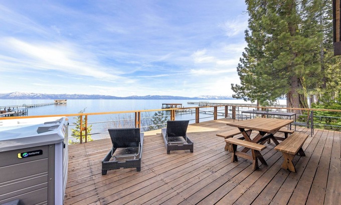 Tahoe Woods House | Towering Pines By Tahoe Getaways - LAKE FRONT - Private Hot tub and Buoy