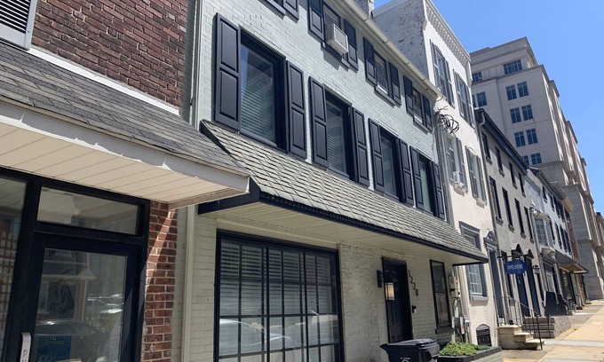 Downtown Wilmington Condo | Two-story condo in luxury townhouse. Free parking.