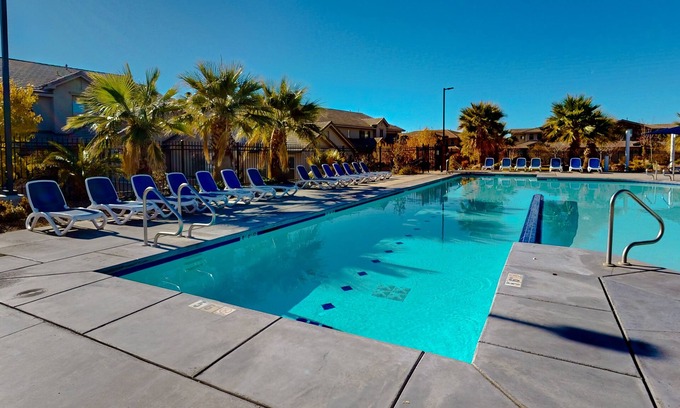 Sienna Hills House | Two-story townhome with patio, pool, hot tub, washer/dryer, & central AC