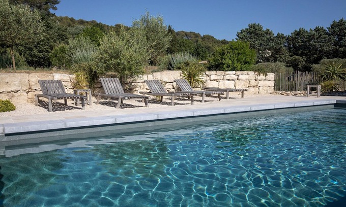 Cheval-Blanc House | Under the wisteria of Costebelle on a wooded plot of 7500m2 private swimming pool