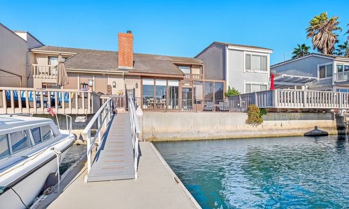 Channel Islands House | Unique & sleek dog-friendly two-level home w/water views, pool table & dock