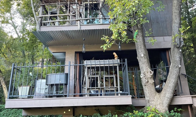 Payson Apartment | Unique Treehouse Studio with sunset views on large stocked pond. Private pier.