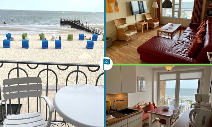 Wyk auf Foehr Apartment | Vacation apartment Lolland with 2 balconies and sea view in the Nordland Apartments