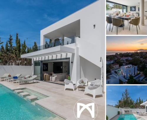 Urbanizacion Marbessa Villa | VACATION MARBELLA I Villa Marbesa White Pearl, Two Private Pools, 3min walk to the Beach, Fastest WiFi, Built in 2024