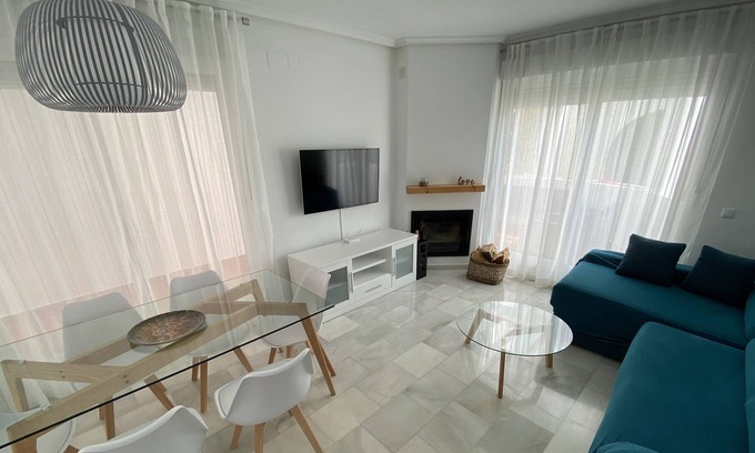 Rota Ski Chalet | Very spacious independent villa with large terraces and fireplace