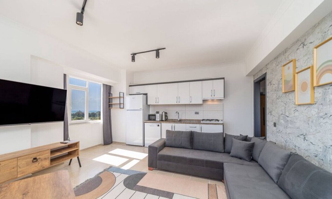 Lara Apartment | Vibrant Flat Near Lara Beach w/Sea View in Antalya