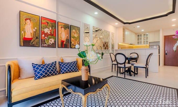 District 4 Apartment | Vietnamese Indochine Apartment 2BRs - 5 minutes drive to the heart of Saigon