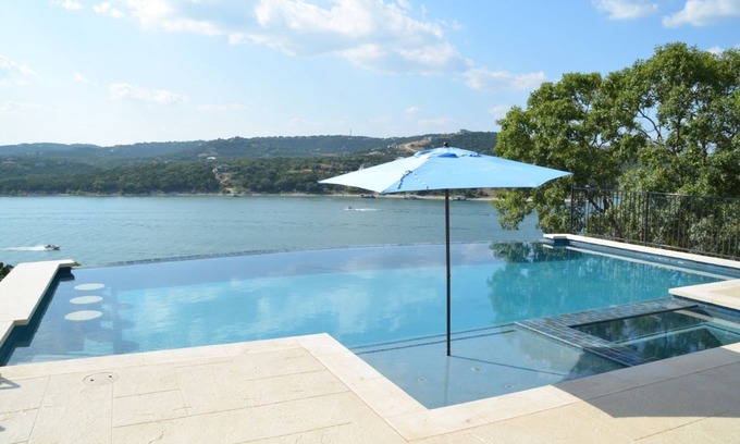 Leander House | VIEWS! Gorgeous Lake Travis Waterfront, 1 Level, Volente, Pool, Hot tub , Dock!