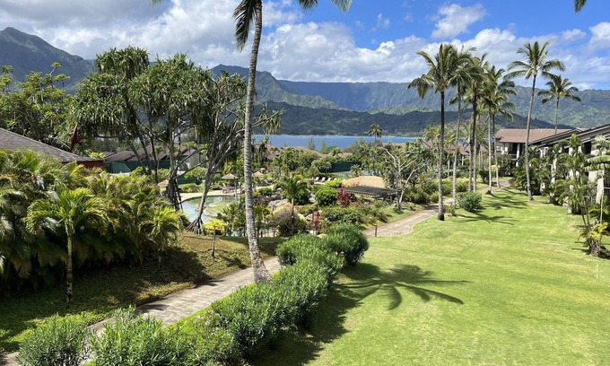 Princeville Apartment | Views Views Hanalei Bay Resort Highest Lanai View at Resort n2024 rate 239/night