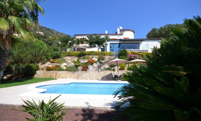 Calonge Villa | Villa Climatisée, Belle Piscine et vue Extraordinaire, Expo Sud, 4 km de la mer