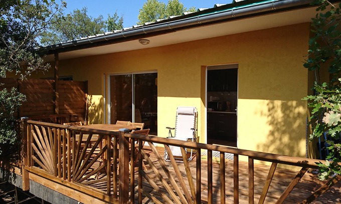 Lamalou-les-Bains House | Villa Creole Lamalou: F3 large terraces south view calm apartment Vanille