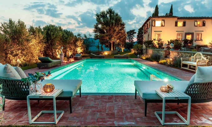 San Michele di Moriano Villa | VILLA IL CASTELLO: Vibrant Sanctuary of Enchanting Colours. 6 Bedrooms, Private Pool