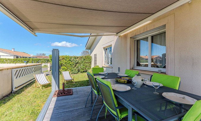 Biscarrosse Villa | Villa 'La Plage, Les Lacs Et Le Calme' with Private Terrace, Wi-Fi and Air Conditioning