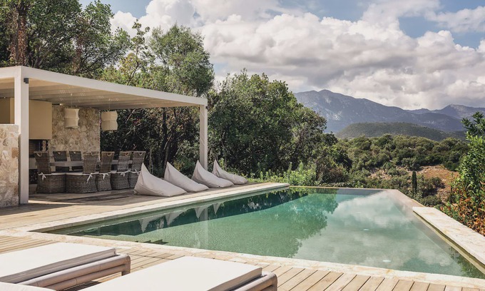 Spartochori Villa | Villa Mavra with private & beach, private chef & e-bikes in Meganisi