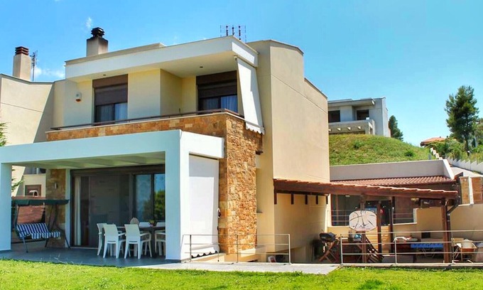 Haniotis Villa | Villa Rossa, Deluxe 250m2 villa, Sea View