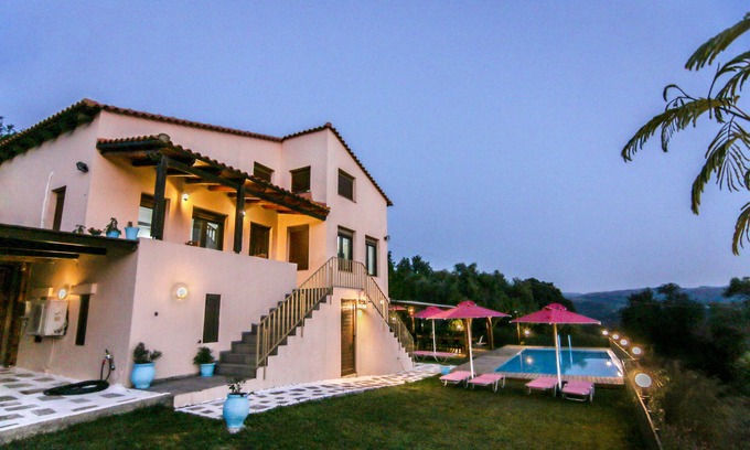 Kato Valsamonero Villa | Villa Skantali with private pool,mountain view and peacefull atmosphere