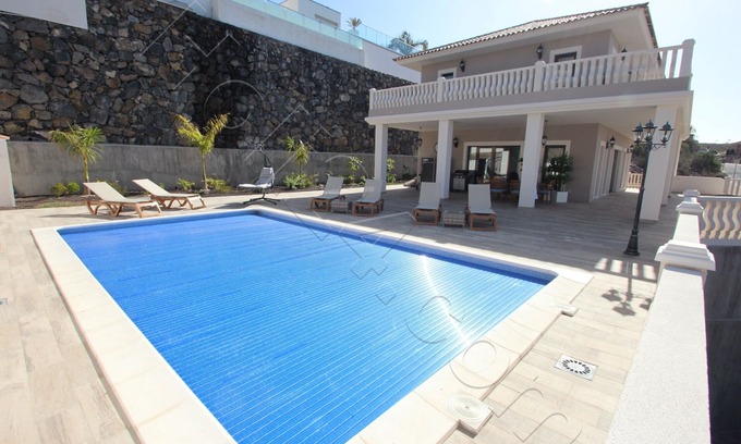 Costa Adeje Villa | Villa with large terrace and pool, Atlantic Ocean view over "Costa Adeje"