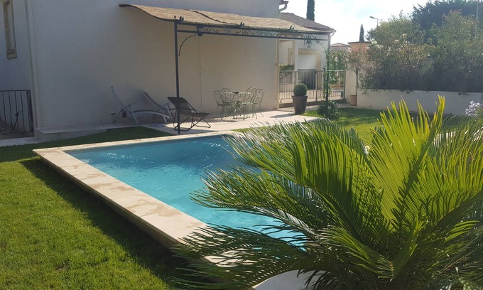Blauzac Villa | Villa with pool near UZES, sleeps 5, 3 bedrooms, 1 bathroom, 1 shower room,