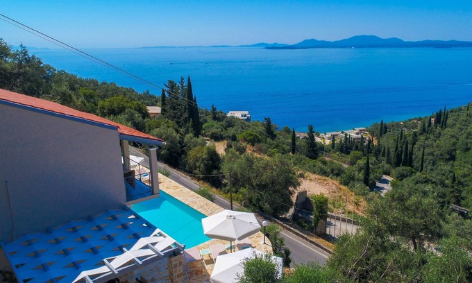 Agni Villa | Vista Mare Assinia - a villa that sleeps 8 guests in 4 bedrooms
