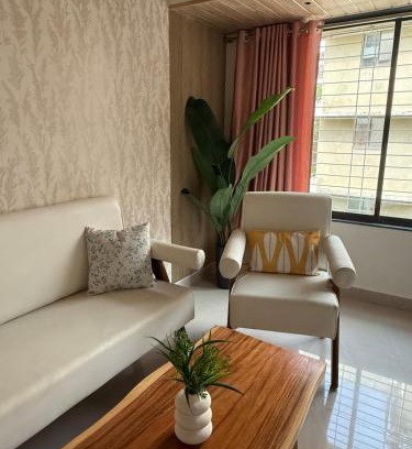 Navi Mumbai Apartment | Wabi Sabi 2Bhk Furnished Apartment WiFi Kitchen Smart Tv by Abhibha Stays
