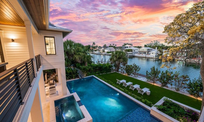 Sarasota House | Walk to Everything, Gulf Views, Waterfront, Heated Resort Style Pool w/Slide