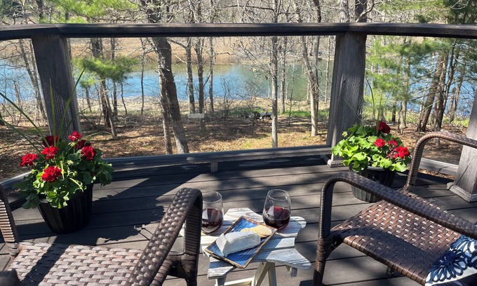 East Harwich House | Waterfront 3-BR House w Hot tub: kayak/canoe up the tidal river to Pleasant Bay!