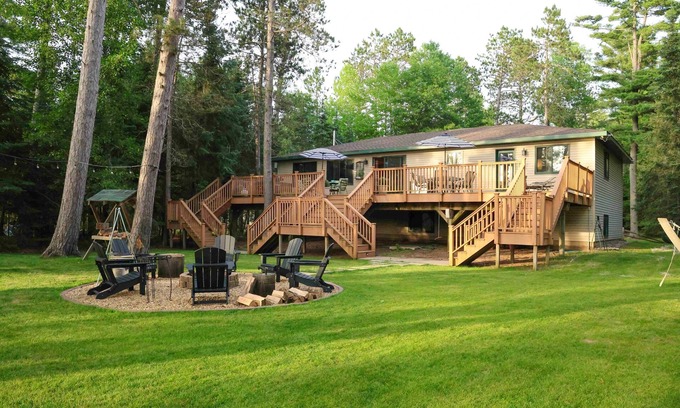 Eagle River House | Waterfront, dog-friendly home with dock, kayaks, amazing view, game room, & AC