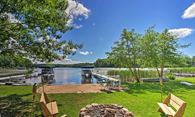 Deerwood Cabin | Waterfront Getaway w/ Beach, Paddle Boat, Fire Pit