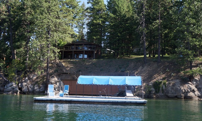 Hayden Cabin | Waterfront Hayden Lake 3BD cabin, private dock & covered slip. Awesome Fishing!