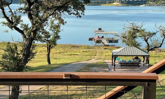Lago Vista House | Waterfront home w/open layout kitchen, lg deck, W/D, Private dock with kayaks,